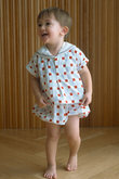 【BABY&KIDS】paddle rompers block ロンパース マールマール/MARLMARL