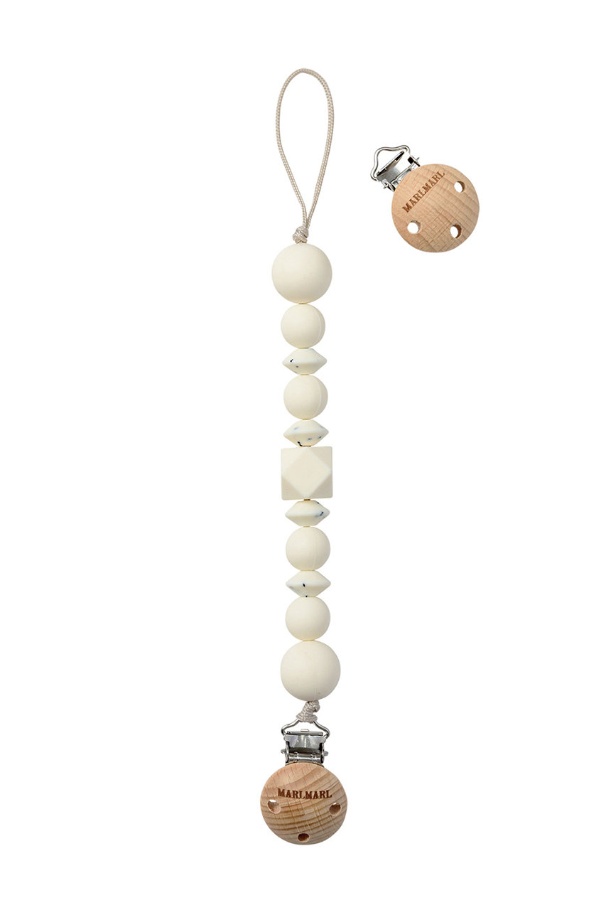 マールマール/MARLMARLの【BABY】binky strap ストラップ(dot milk/4580817099689)