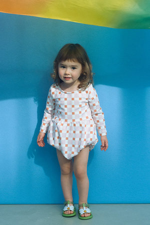 マールマール/MARLMARLの【BABY&KIDS】swimwear block ロンパーススイムウェア(200100/200111)