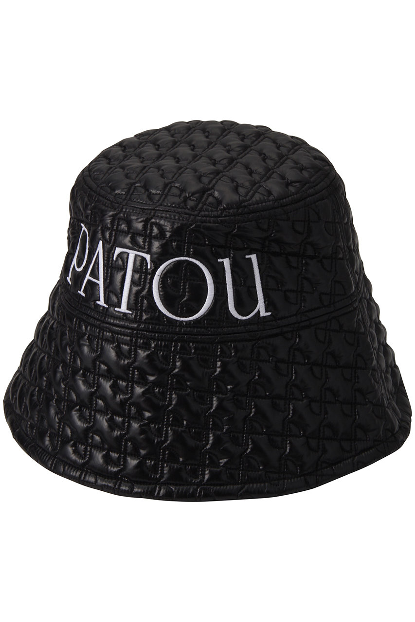 PATOU AC0270132 コットン ロゴ刺繍 ハット ユニセックス 黒コットン100%