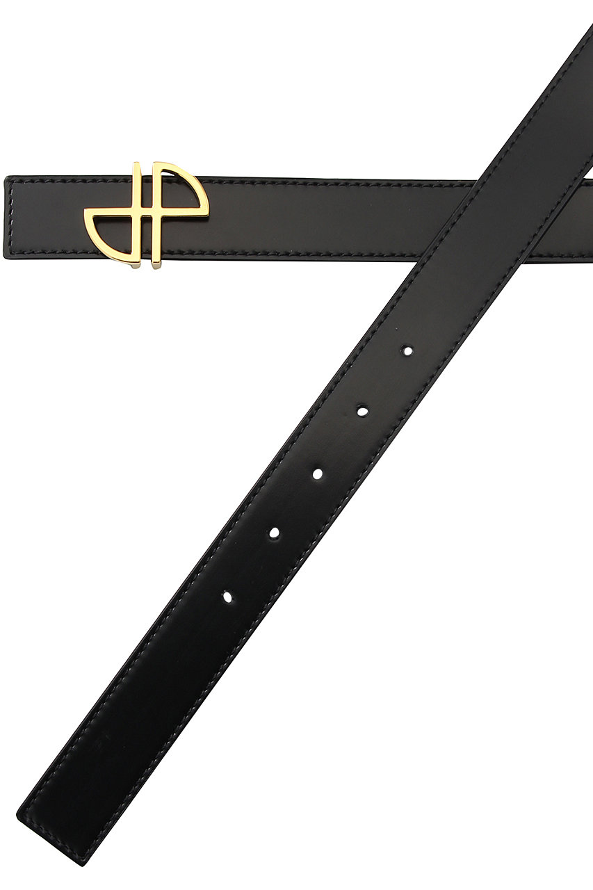 ベルト PATOU Woman Belt Black BE0025000 999B 40800-gail-100-black-leather-