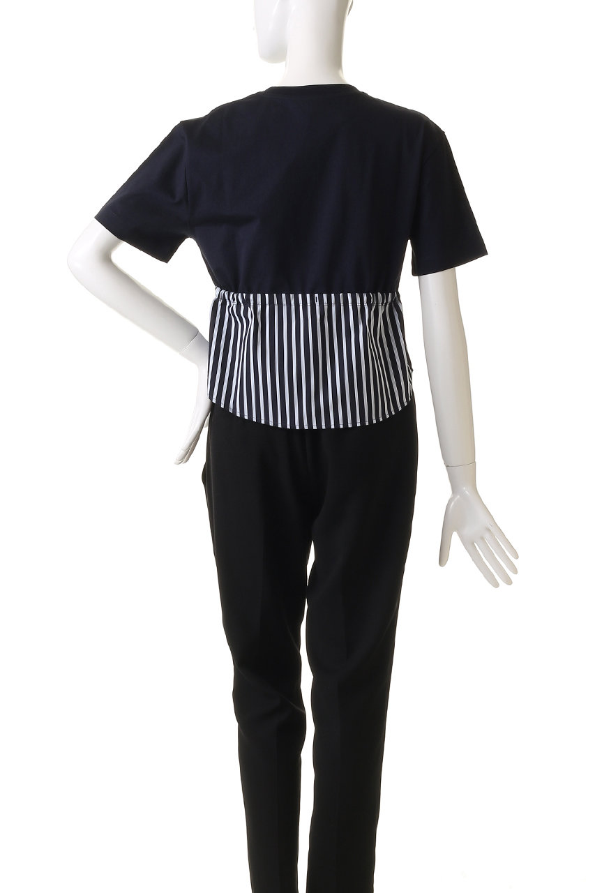 PATOU(パトゥ)｜ストライプポプリン ドローコード Tシャツ