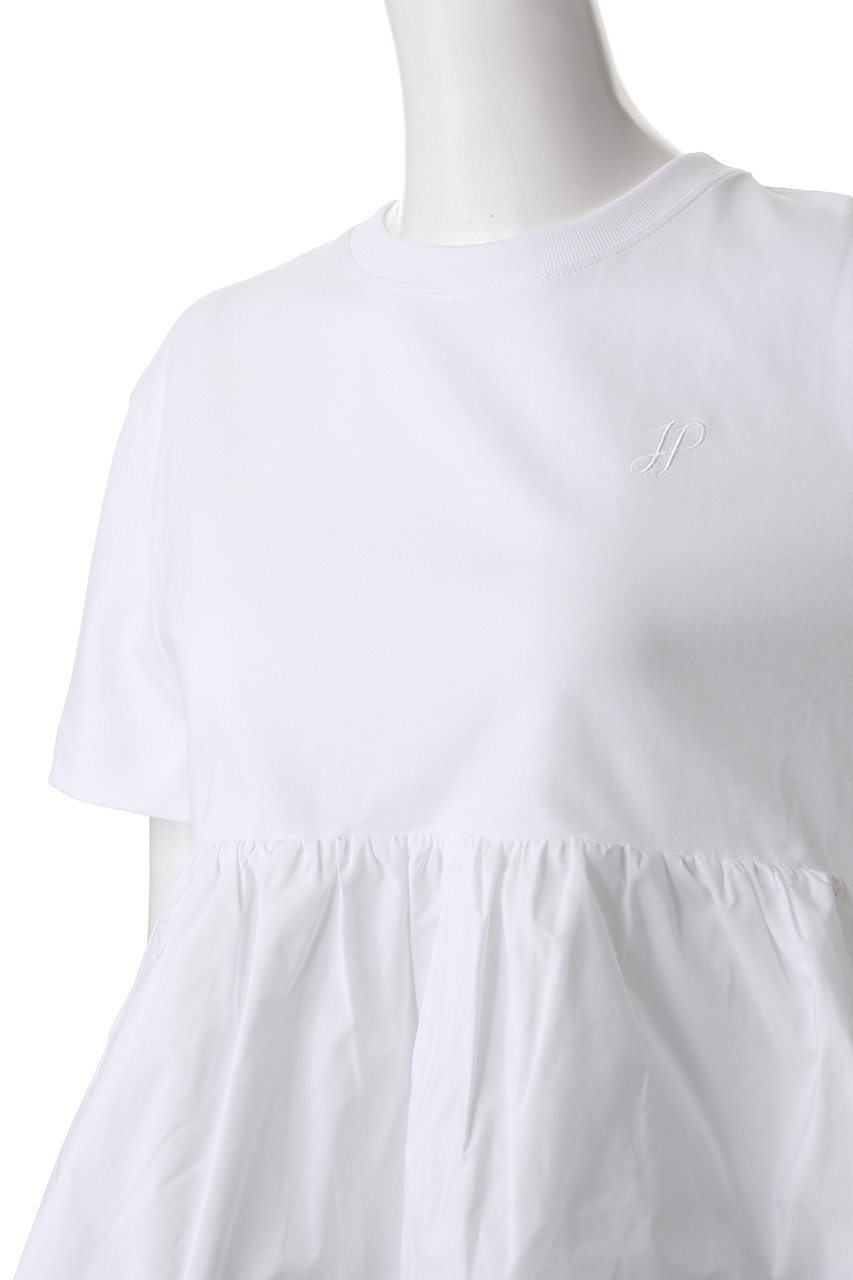 PATOU(パトゥ)｜ボリュームペプラムTシャツ/ホワイト の通販