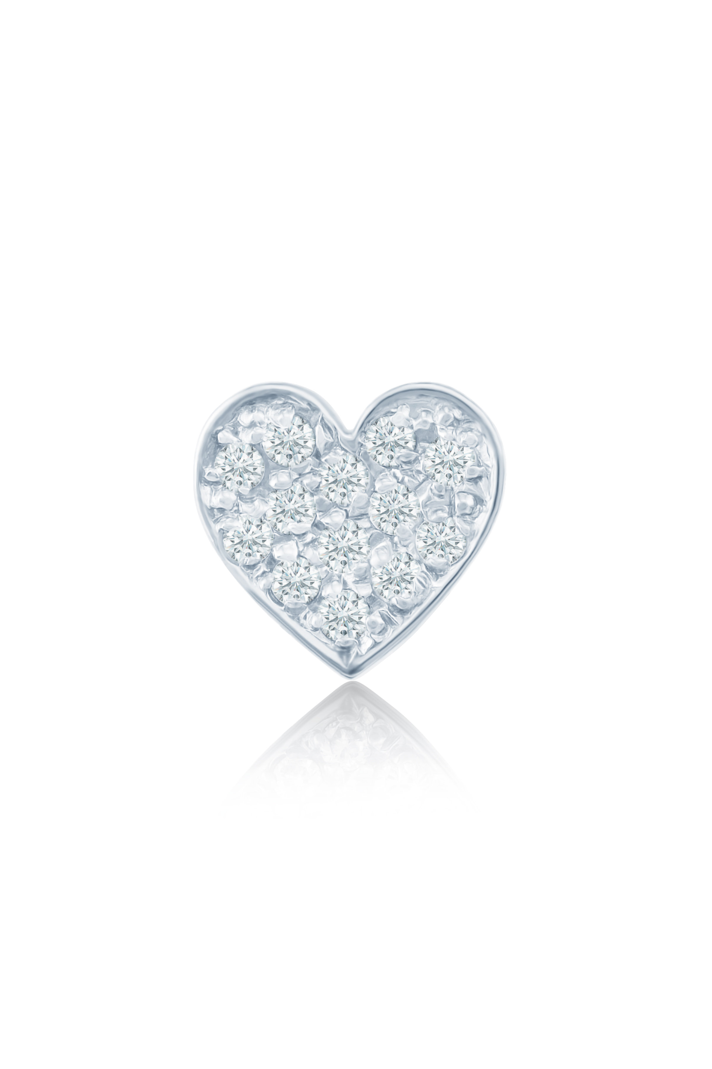 Bijou de M プチハートピアス(片耳用) (ホワイトゴールド, F) ビジュードエム ELLE SHOP Bijou de M プチハートピアス(片耳用) (ホワイトゴールド, F) ビジュードエム ELLE SHOP