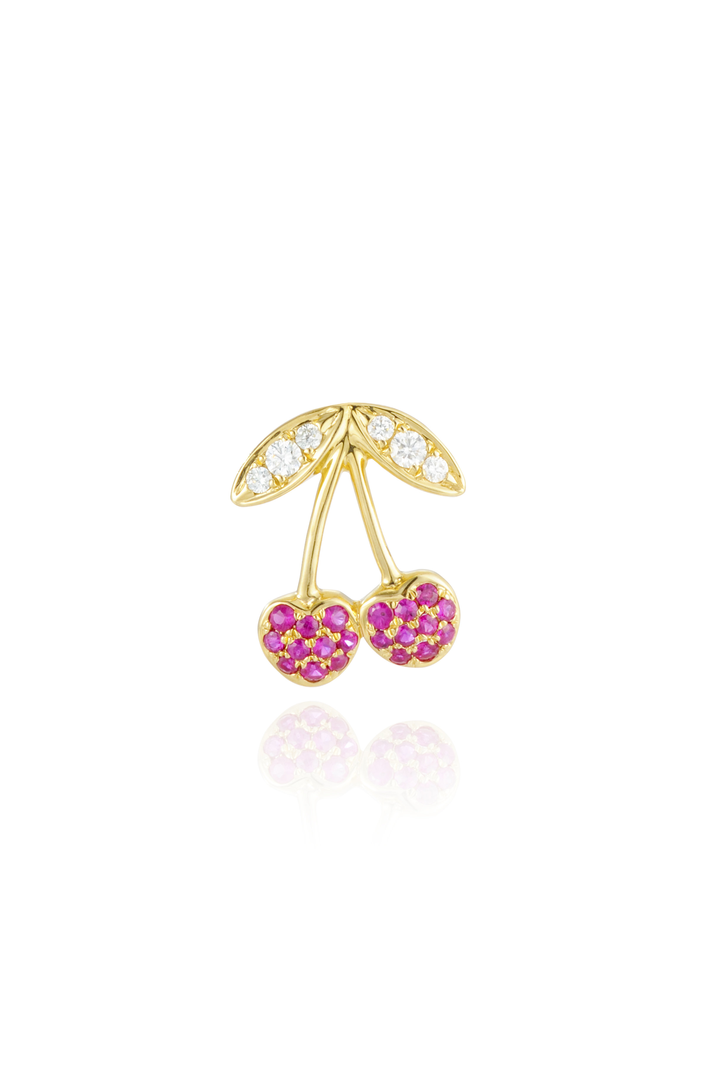 Bijou de M チェリーピアス(片耳用) (イエローゴールド, F) ビジュードエム ELLE SHOP Bijou de M チェリーピアス(片耳用) (イエローゴールド, F) ビジュードエム ELLE SHOP