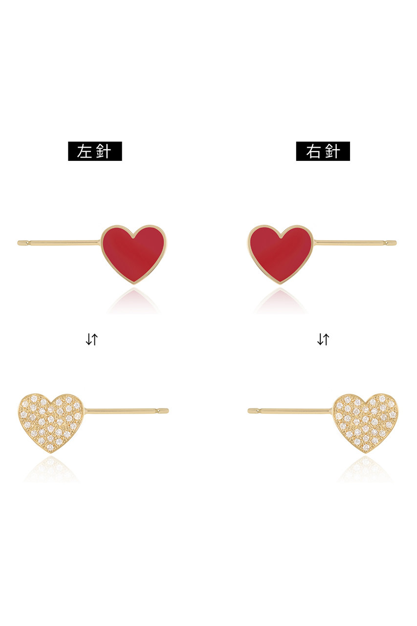 Bijou de M(ビジュードエム)｜【受注生産】リバーシブルハートピアス