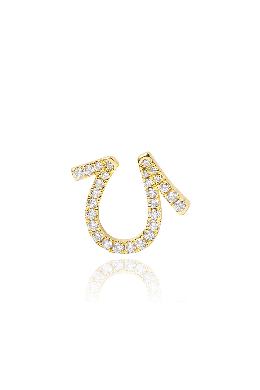 Bijou de M ひらがなダイヤモンドピアス(片耳用) (ひ, F) ビジュードエム ELLE SHOP Bijou de M ひらがなダイヤモンドピアス(片耳用) (ひ, F) ビジュードエム ELLE SHOP