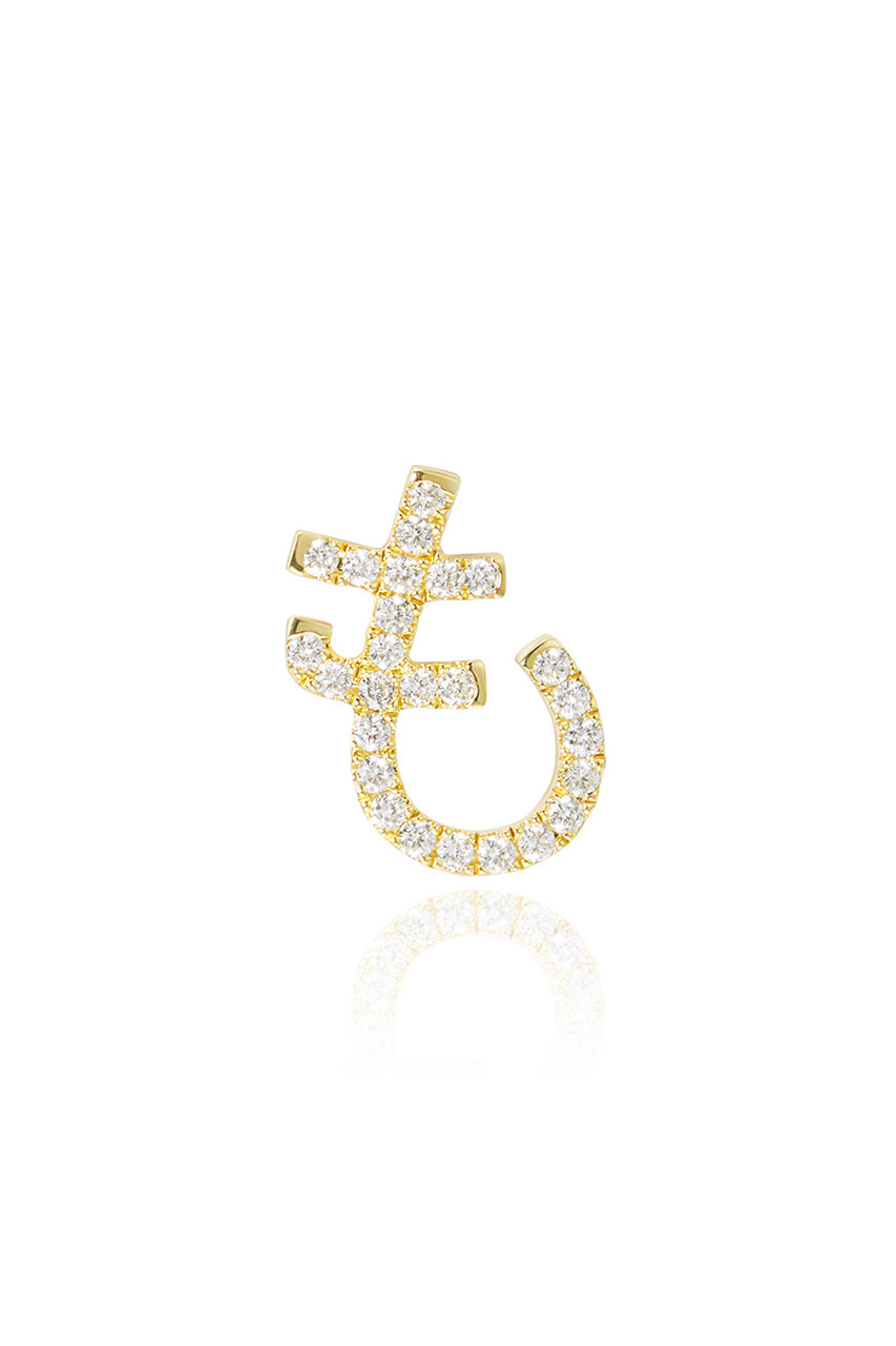 Bijou de M ひらがなダイヤモンドピアス(片耳用) (も, F) ビジュードエム ELLE SHOP Bijou de M ひらがなダイヤモンドピアス(片耳用) (も, F) ビジュードエム ELLE SHOP