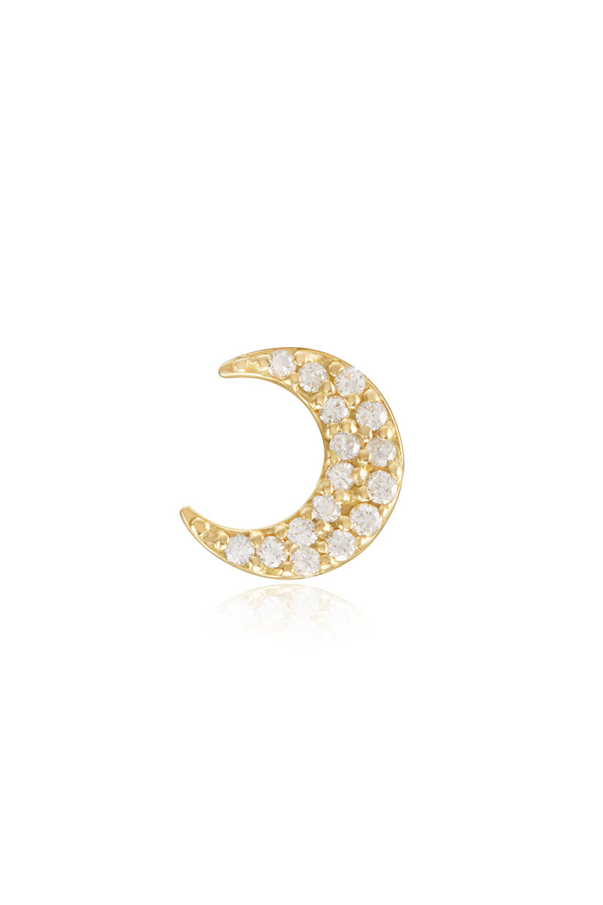 Bijou de M プチお月さまピアス(片耳用) (イエローゴールド, F) ビジュードエム ELLE SHOP Bijou de M プチお月さまピアス(片耳用) (イエローゴールド, F) ビジュードエム ELLE SHOP