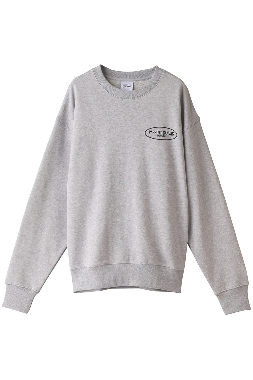  PARROTT CANVAS PARROTT CANVAS ロゴクルーネックスウェット (ミックスグレー M) パロットキャンバス ELLE SHOP