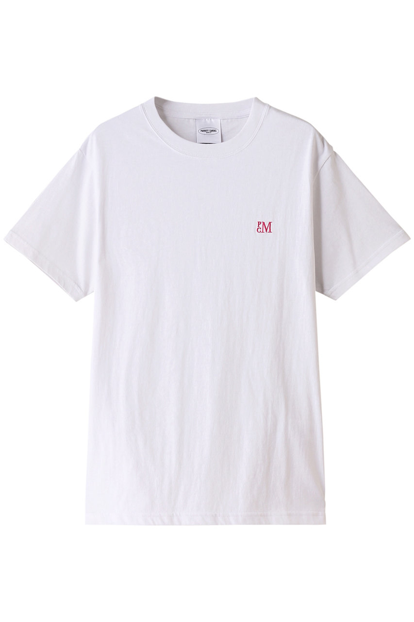 PARROTT CANVAS PCM レギュラー Tシャツ (ホワイト×ピンク, F) パロットキャンバス ELLE SHOP
