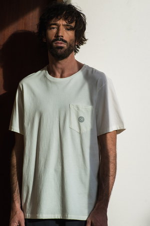 アウターノウン/OUTERKNOWNの【MEN】OK DOT ロゴポケットTシャツ(110100/110102)