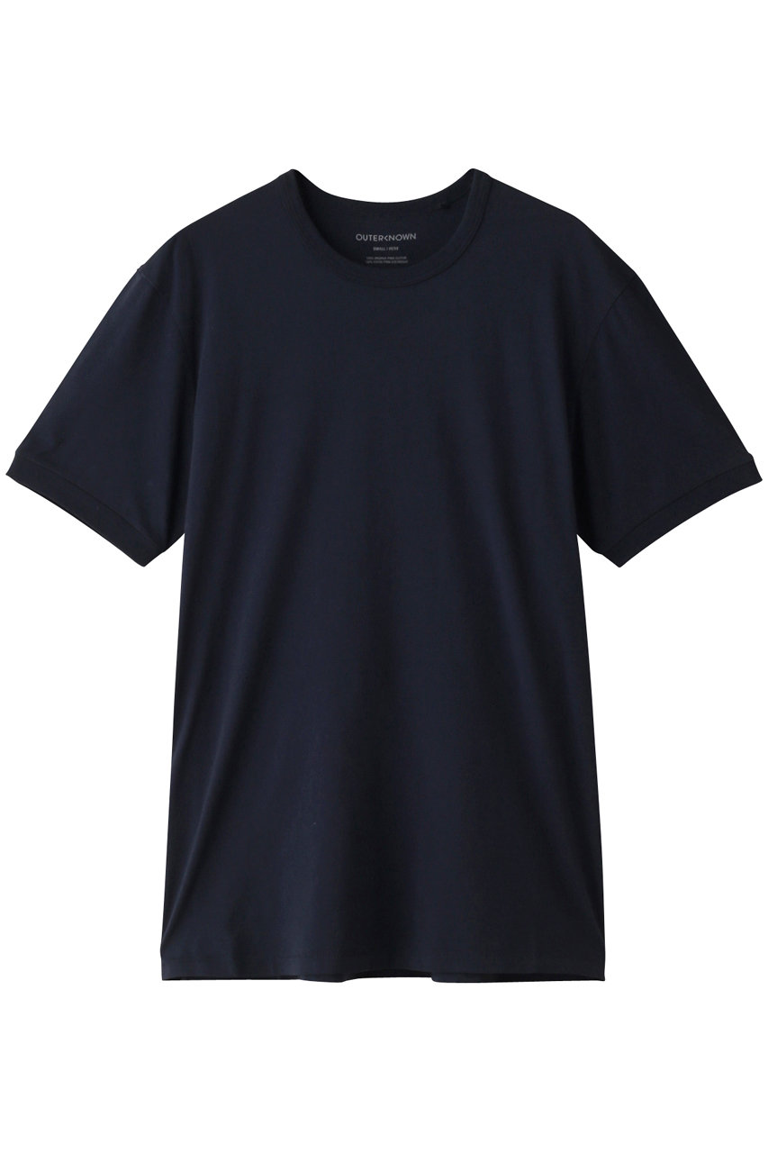 ＜ELLE SHOP＞ OUTERKNOWN 【MEN】SOJOURN Tシャツ (インディゴ L) アウターノウン ELLE SHOP