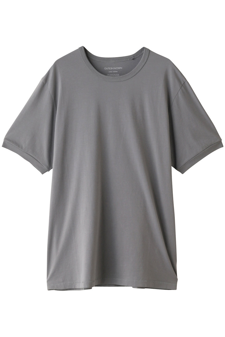 ＜ELLE SHOP＞ OUTERKNOWN 【MEN】SOJOURN Tシャツ (グレー L) アウターノウン ELLE SHOP画像