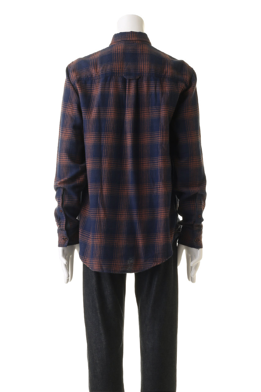 OUTERKNOWN(アウターノウン)｜【MEN】TRANSITIONAL FLANNEL SHIRT フランネルシャツ/ダークブルー  の通販｜ELLESHOP・(エル・ショップ)