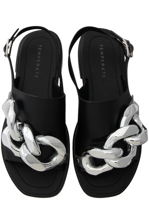 テンパレイト/TEMPERATEのQUINN ボリュームチェーンサンダル(レイン対応)