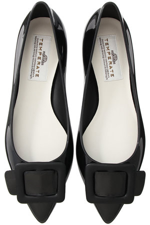 テンパレイト/TEMPERATEのNINA バックルベルト ポインテッドパンプス(レイン対応)