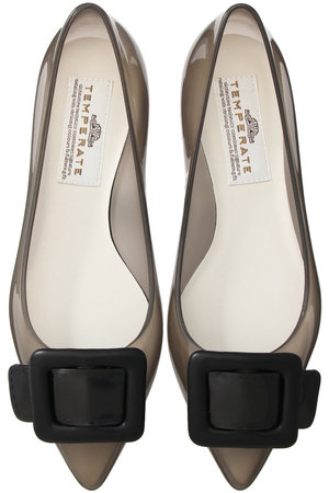 テンパレイト/TEMPERATEのNINA バックルベルト ポインテッドパンプス(レイン対応)(130600/130601)