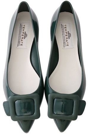 テンパレイト/TEMPERATEのNINA バックルベルト ポインテッドパンプス(レイン対応)(130600/130601)