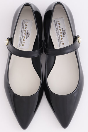 テンパレイト/TEMPERATEのCARRIE パールストラップ ポインテッドパンプス(レイン対応)(130600/130601)