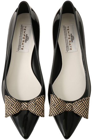 テンパレイト/TEMPERATEのMILLA リボン ポインテッドパンプス(レイン対応)