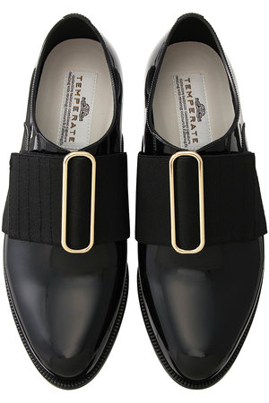 テンパレイト/TEMPERATEのBAKER メタルパーツベルト オックスフォードシューズ(レイン対応)(130600/130601)