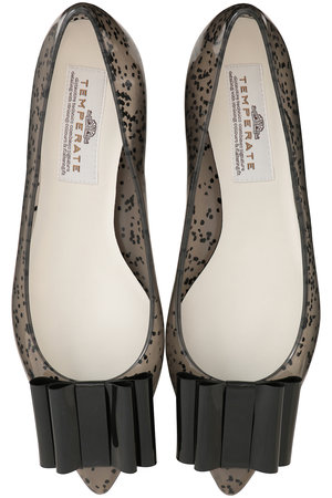 テンパレイト/TEMPERATEのSIMA リボン ポインテッドパンプス(レイン対応)(130600/130601)