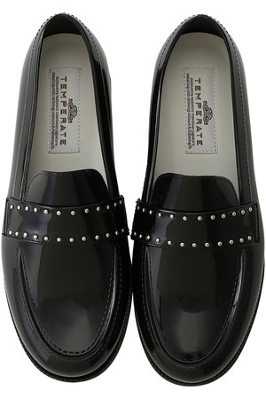 テンパレイト/TEMPERATEのKEITH シルバースタッズ スリッポン(レイン対応)