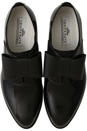 テンパレイト/TEMPERATEのMIGUEL ビッグフラットリボン オックスフォードシューズ(レイン対応)(130600/130601)