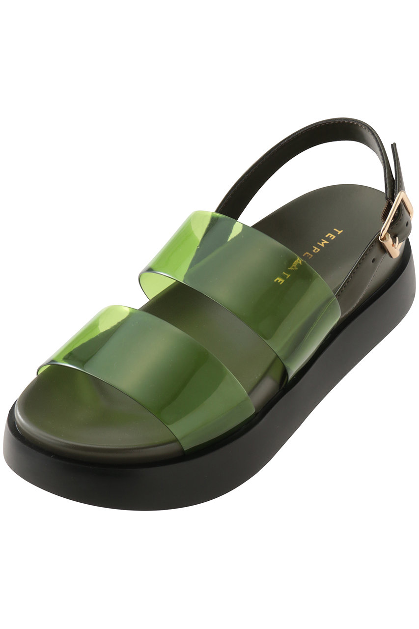 テンパレイト/TEMPERATEのENZO ダブルベルトサンダル(レイン対応)(グリーン/ENZO)