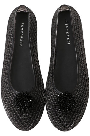テンパレイト/TEMPERATEの【ELLE SHOP限定】ANRI ビジューメッシュパンプス(レイン対応)(130100/130101)