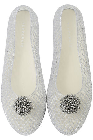 テンパレイト/TEMPERATEの【ELLE SHOP限定】ANRI ビジューメッシュパンプス(レイン対応)(130100/130101)