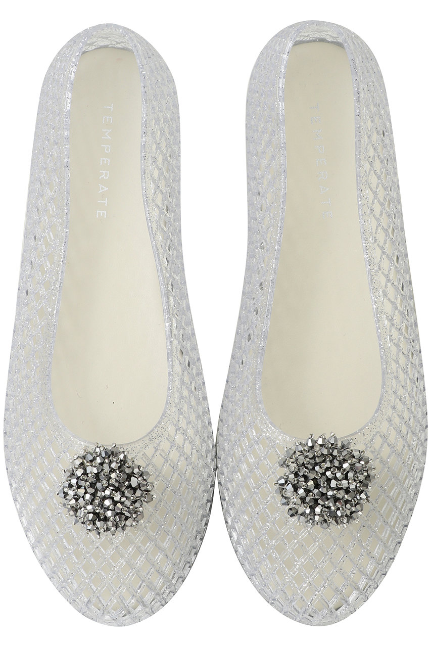 テンパレイト/TEMPERATEの【ELLE SHOP限定】ANRI ビジューメッシュパンプス(レイン対応)(シルバー/SP-ANRI)