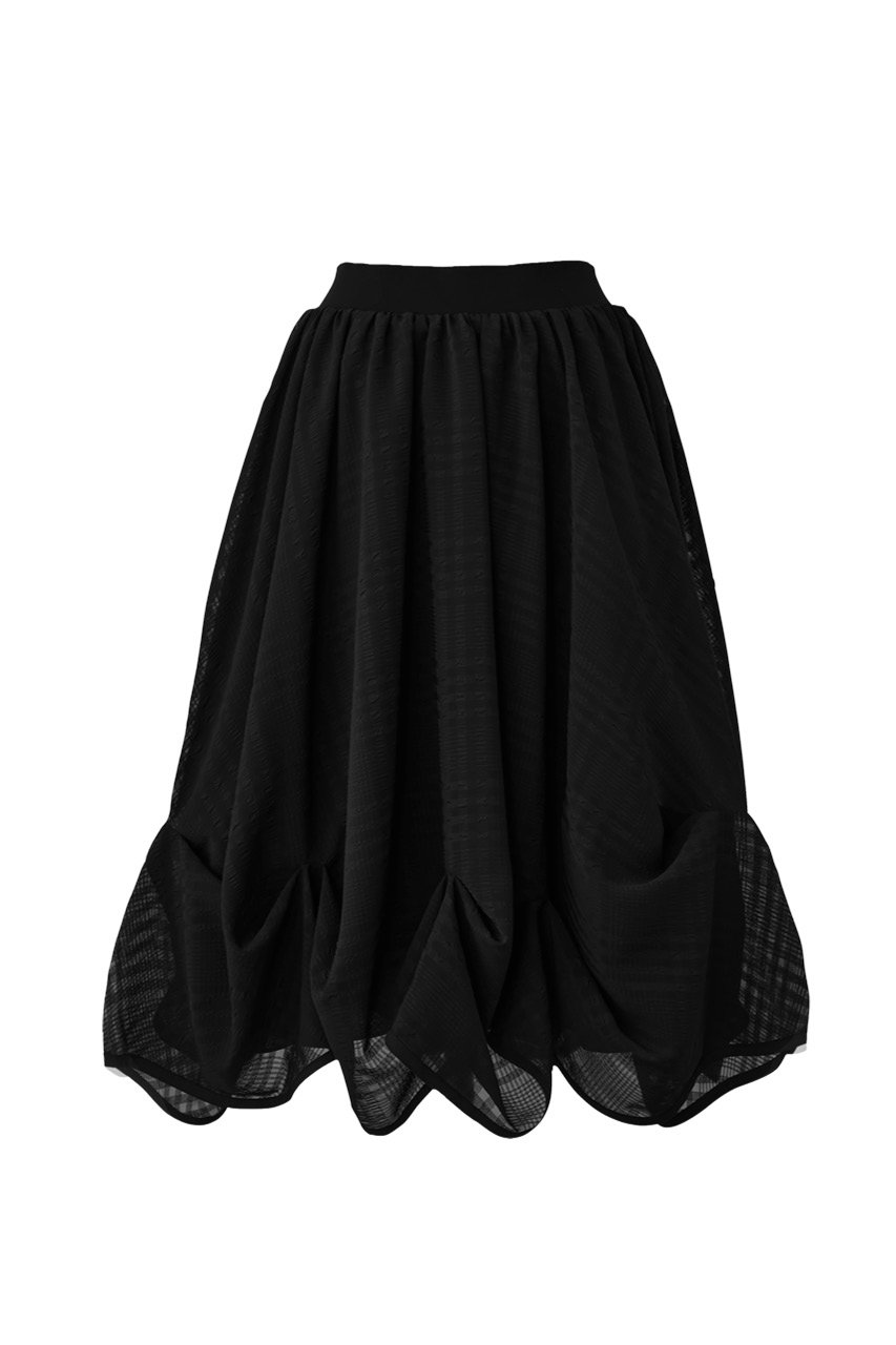 ＜ELLE SHOP＞ DAISY LIN Skirt 'Julia' (ブラックブラック 42) デイジーリン ELLE SHOP画像