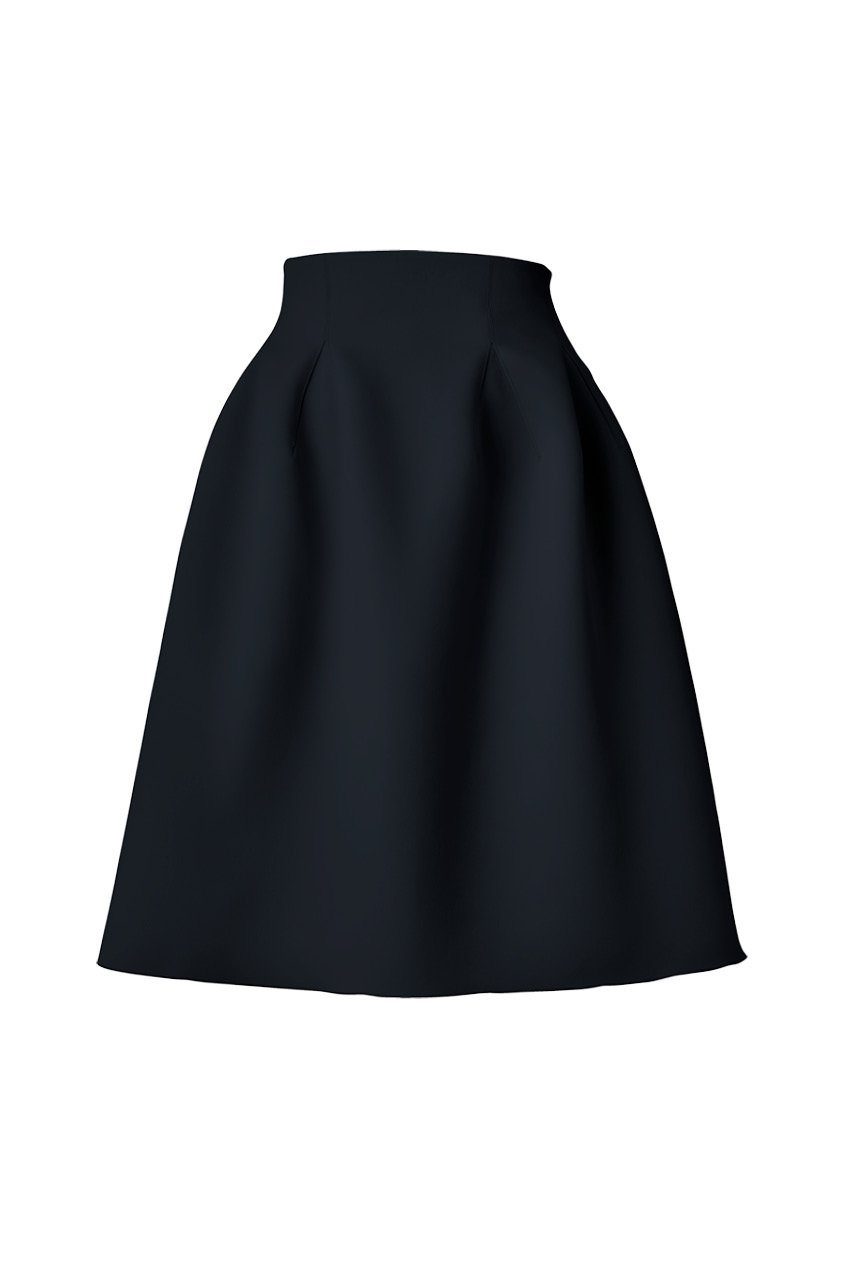 ＜ELLE SHOP＞ DAISY LIN High-Hip Skirt II (ミッドナイトブルー 38) デイジーリン ELLE SHOP画像