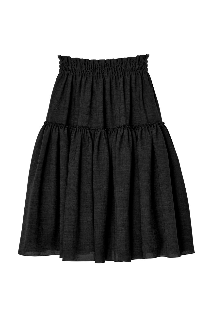 ＜ELLE SHOP＞ DAISY LIN Swing Skirt (ブラック 38) デイジーリン ELLE SHOP