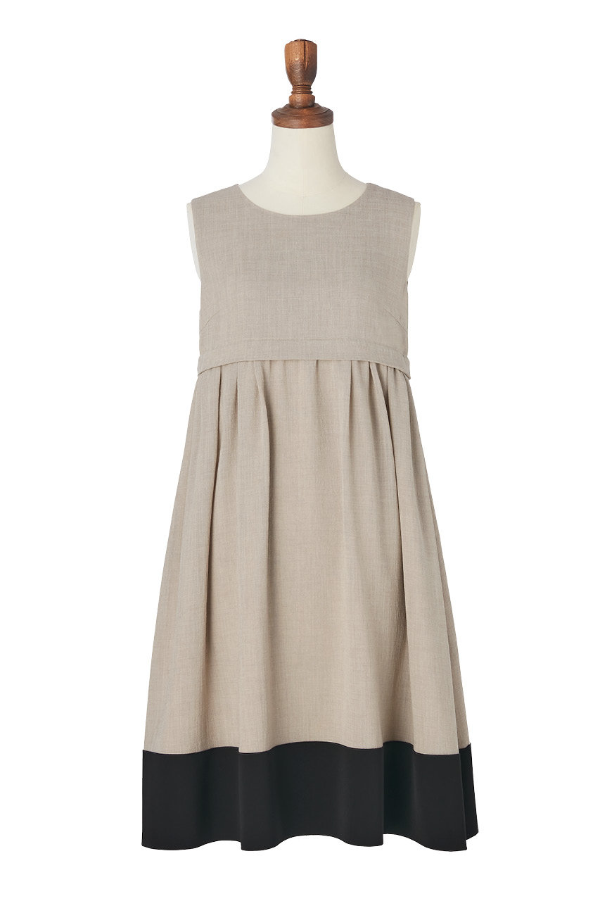  DAISY LIN Beige x Black Dress (ハンプトンベージュ 40) デイジーリン ELLE SHOP