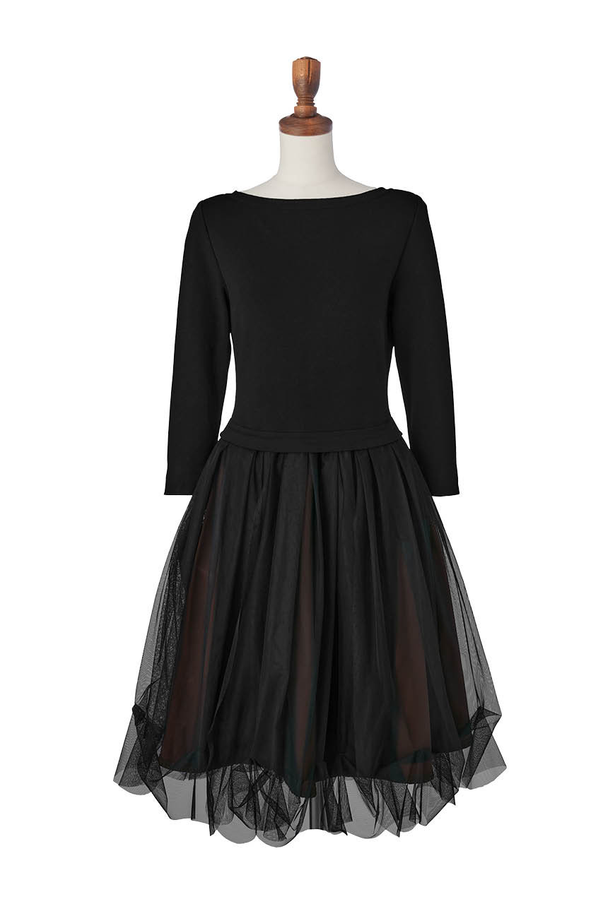 ＜ELLE SHOP＞ DAISY LIN Perfect Dress (ブラックブラック 38) デイジーリン ELLE SHOP