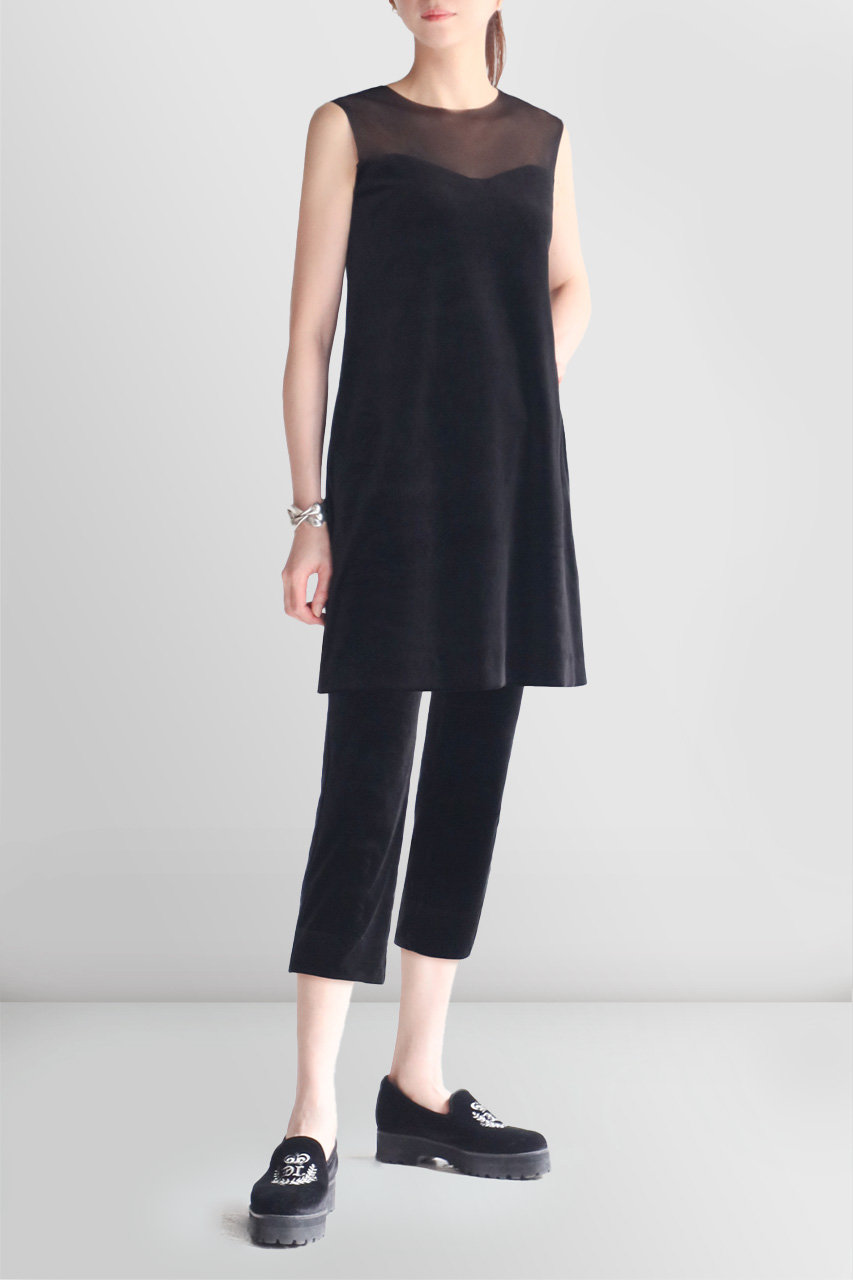 DAISY LIN(デイジーリン)｜Tunic & Leggings “Audrey Slim”/ブラックシアー  の通販｜ELLESHOP・(エル・ショップ)