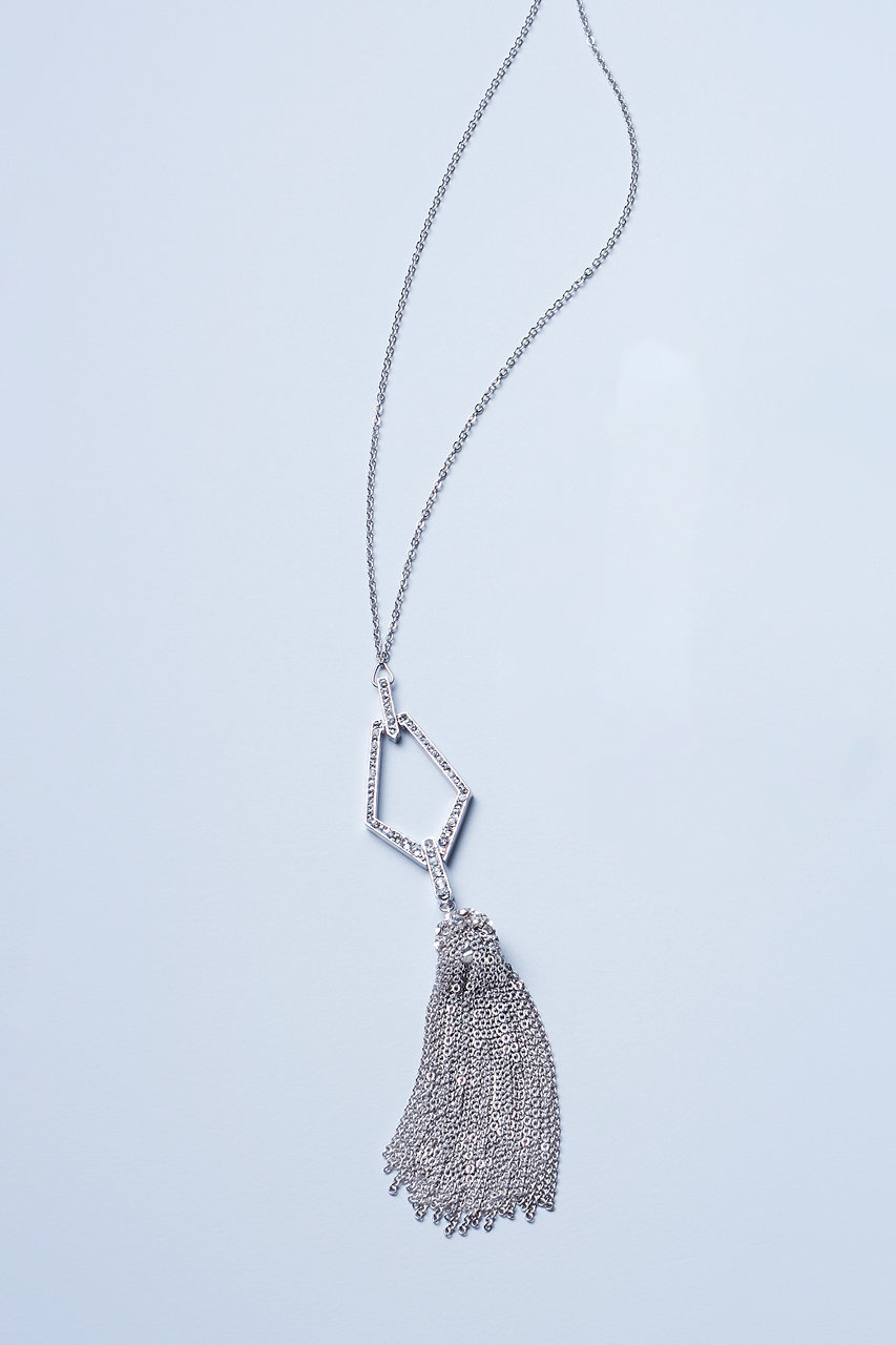 Necklace “Art Deco Silver Tassel”