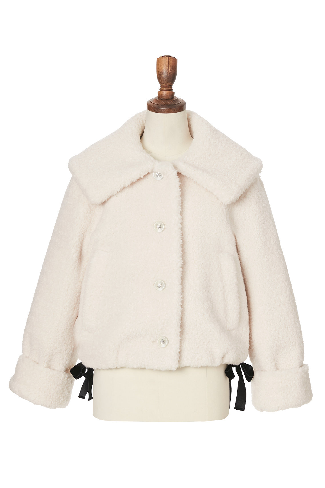 デイジーリン/DAISY LINの【予約販売】Coat “Teddy Teddy Ribbon”(バニラ/07229-DLJCE11SI)