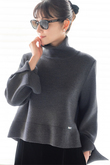 しっとりウール High Neck Sweater