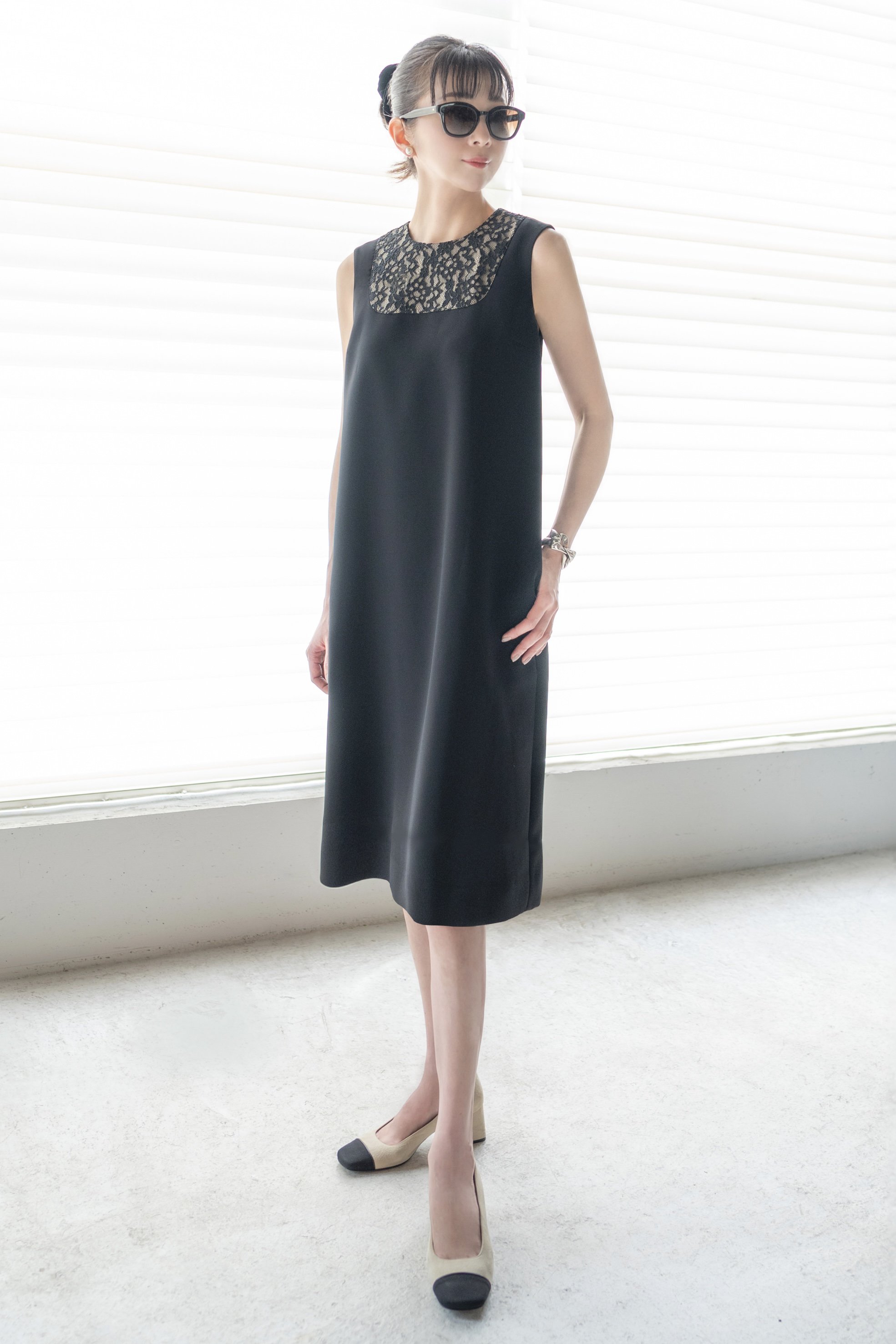 DAISY LIN(デイジーリン)｜Grace Collar Dress/ブラックブラック の通販｜ELLESHOP・(エル・ショップ)