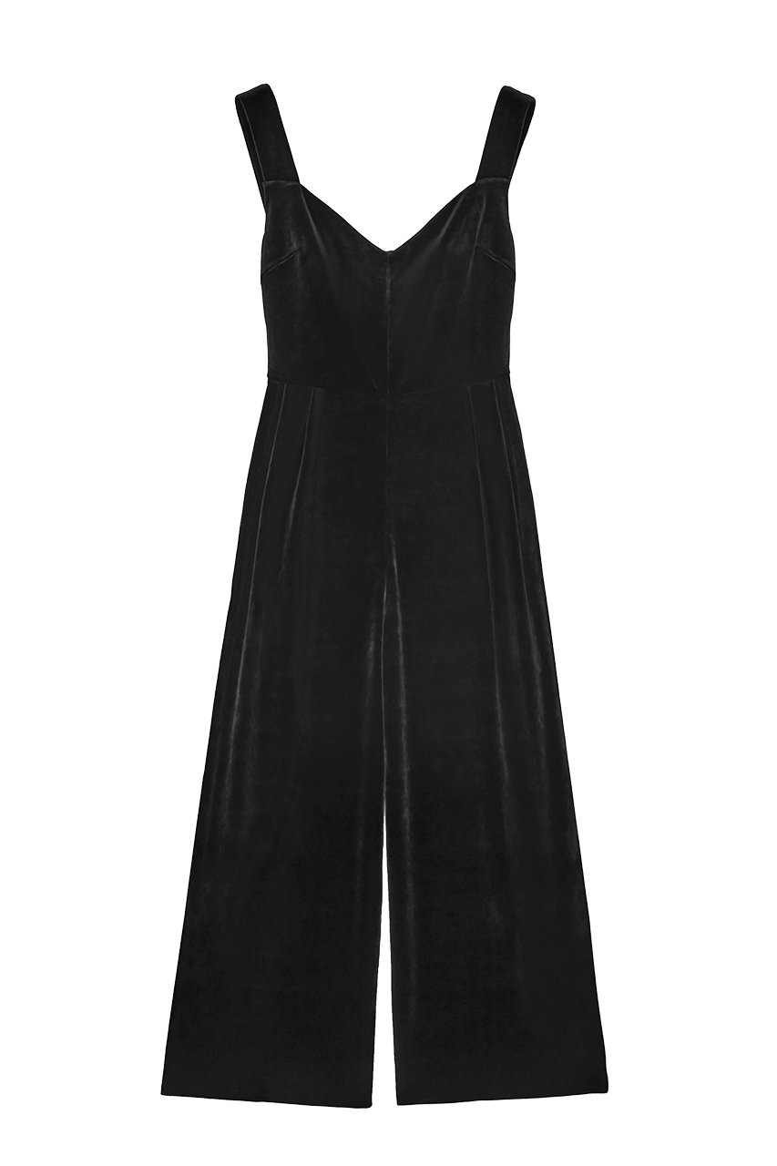 デイジーリン/DAISY LINのDaisy Velour Coco Jump Suit(ベルベットブラック/07288-DLQCE48SI)