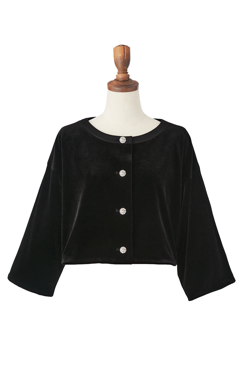 デイジーリン/DAISY LINのDaisy Velour Jewel Jacket(ベルベットブラック/07095-DLJCF09MS)