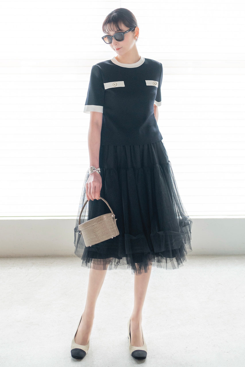 DAISY LIN(デイジーリン)｜Knit Top “Graceful Lady”/ブラック