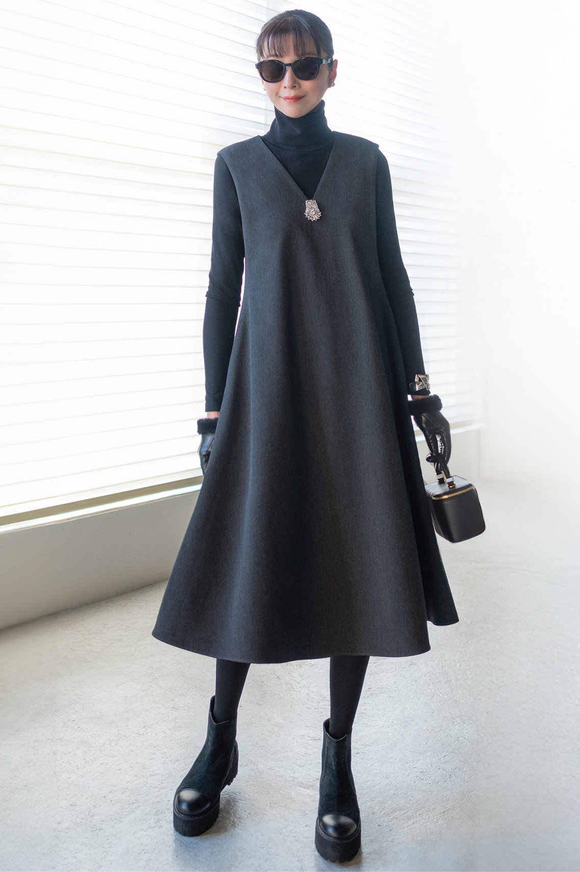 DAISY LIN(デイジーリン)｜Dress “Graceful Flare”/リッチグレー