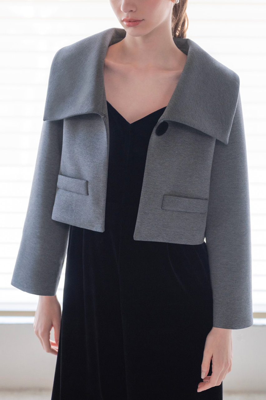 DAISY LIN　ミルフィーユスウェットジャケット　ブラック DAISY LIN(デイジーリン)｜ミルフィーユ スウェット ジャケット