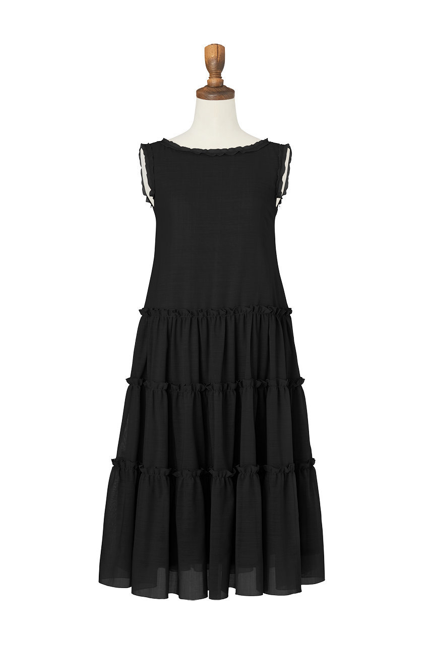 DAISY LIN Dress "さらさら Millefeuille ミモレ" (ブラックブラック, 40) デイジーリン ELLE SHOP DAISY LIN Dress "さらさら Millefeuille ミモレ" (ブラックブラック, 40) デイジーリン ELLE SHOP