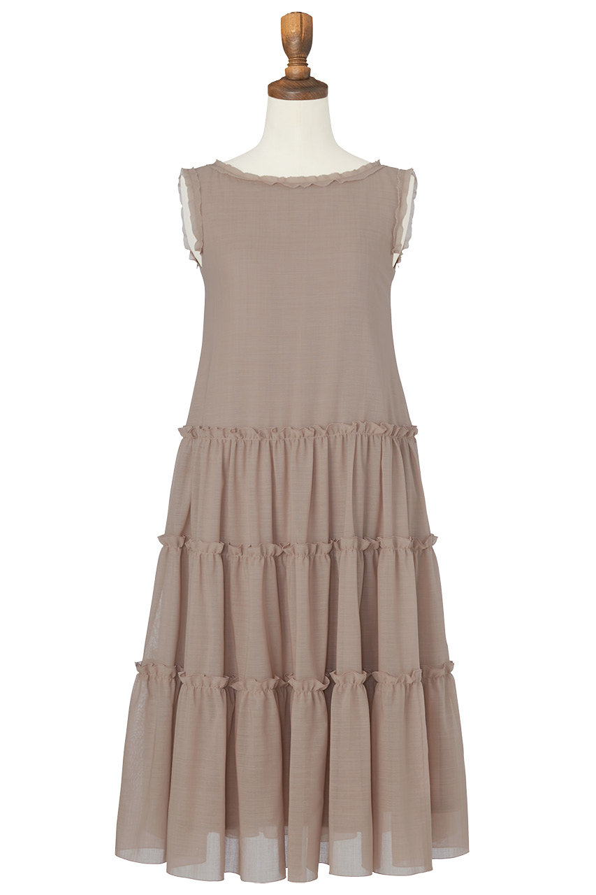 DAISY LIN Dress "さらさら Millefeuille ミモレ" (ミルクティ, 40) デイジーリン ELLE SHOP DAISY LIN Dress "さらさら Millefeuille ミモレ" (ミルクティ, 40) デイジーリン ELLE SHOP